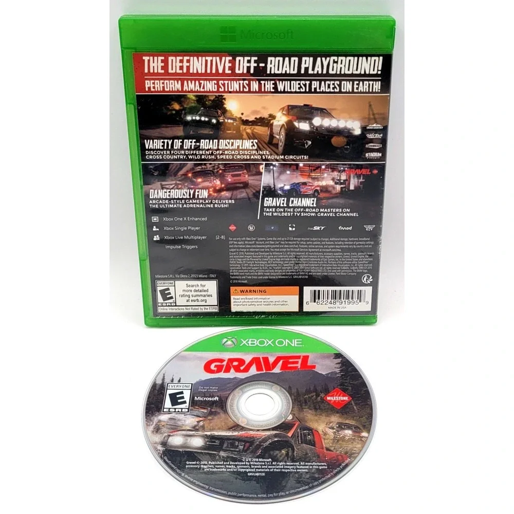 Gravel Microsoft Xbox‎ One Game E Milestone  2018 Racing Off-Road CIB COMPLETE